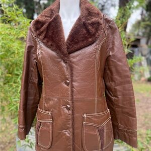MS PIONEER Chocolate Leather Women's Jacket